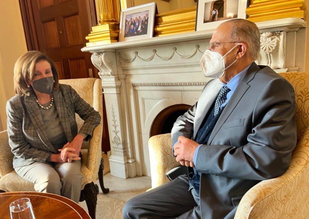 Συνάντηση Ιωάννη Κασουλίδη με την Πρόεδρο της Βουλής των Αντιπροσώπων των ΗΠΑ, Νάνσι Πελόζι.