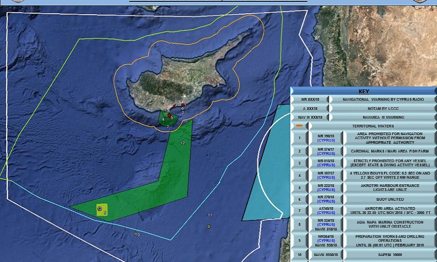 Τουρκικό Υπουργείο Άμυνας: Η κυπριακή Navtex εκτός της δικαιοδοσίας της Άγκυρας